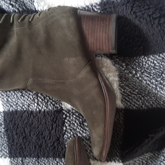 Aldo genuine suede over the knee boots new without tags size 8 khaki green - Picture 12 of 14